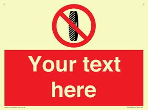 Custom Do Not Change Grinding Wheel Sign